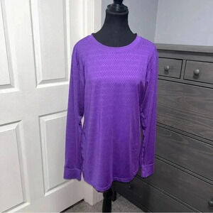 Zyia - Purple Perforated Sleeve Chill  Long Sleeve